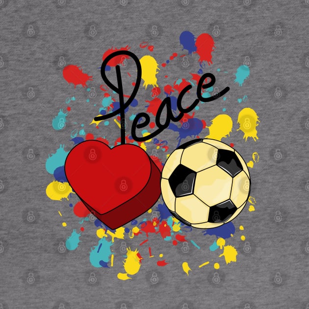 Peace Love Soccer by Designoholic